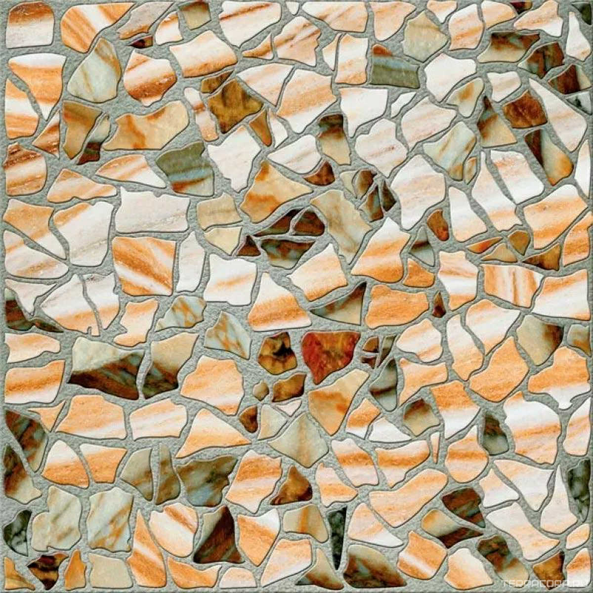 Мюнхен Камни Коричневый — 330 × 330 × 8 мм